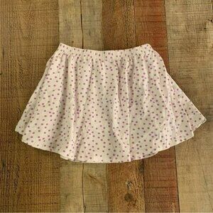 June and January girls size 4T white with purple polka dot swing skirt